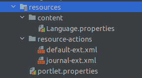 Files structure for journal.xml override